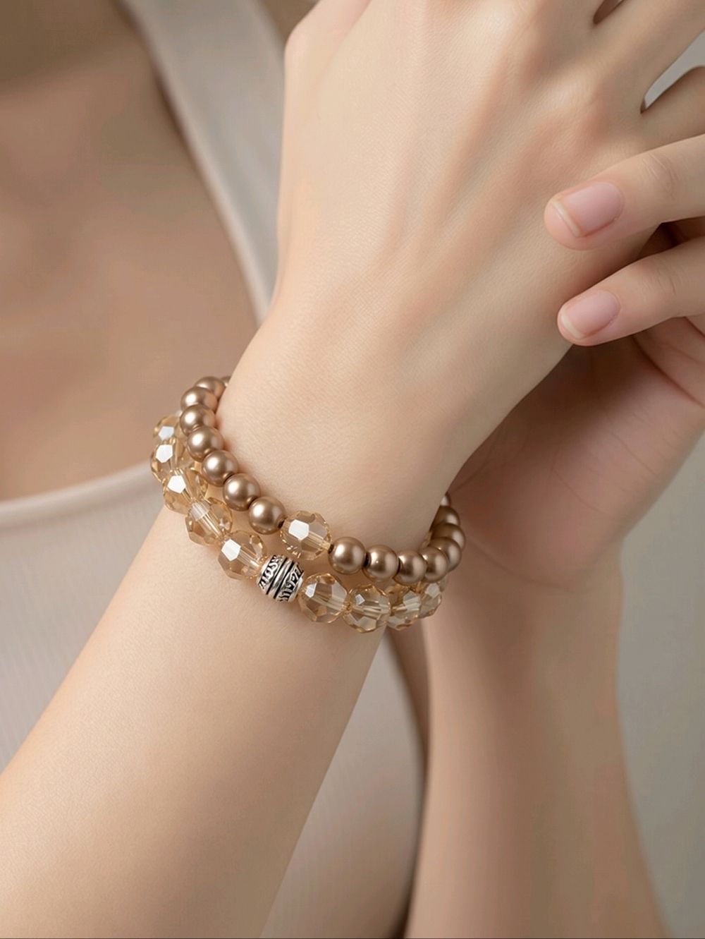 Austrian Crystal Stretch Bracelet Set
